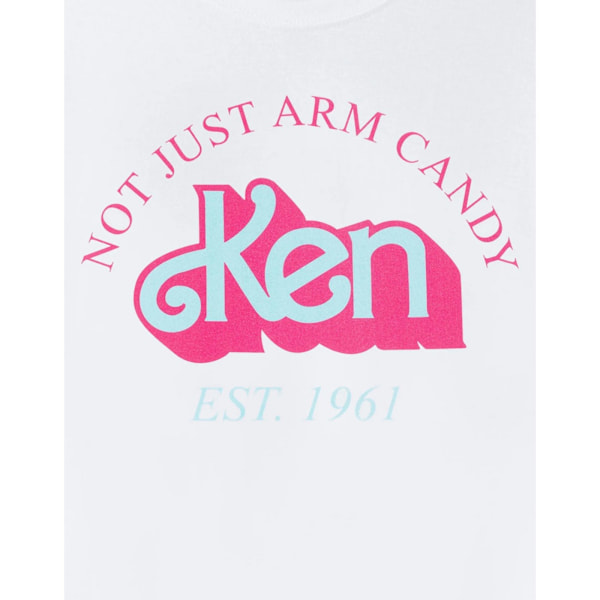 Barbie Mens Not Just Arm Candy Ken Retro Kortärmad T-shirt White 3XL