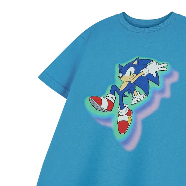 Sonic The Hedgehog Boys Glow Trio Kortärmad T-shirt 7-8 år Blue 7-8 Years