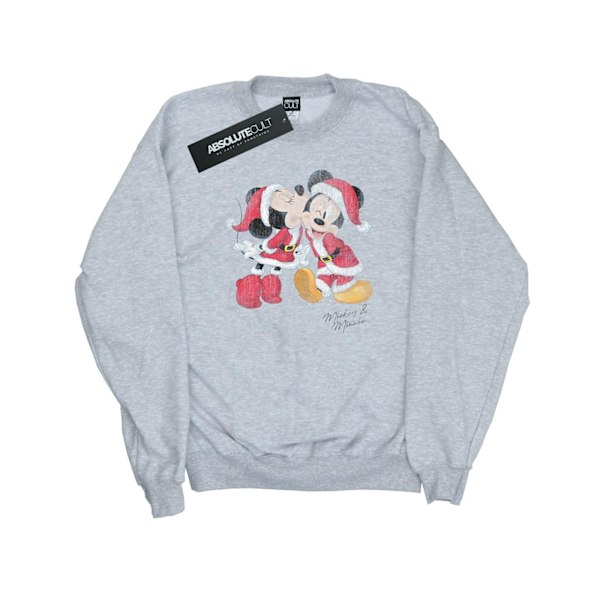 Disney Herr Mickey Och Minnie Julkyss Sweatshirt 3XL Spo Sports Grey 3XL