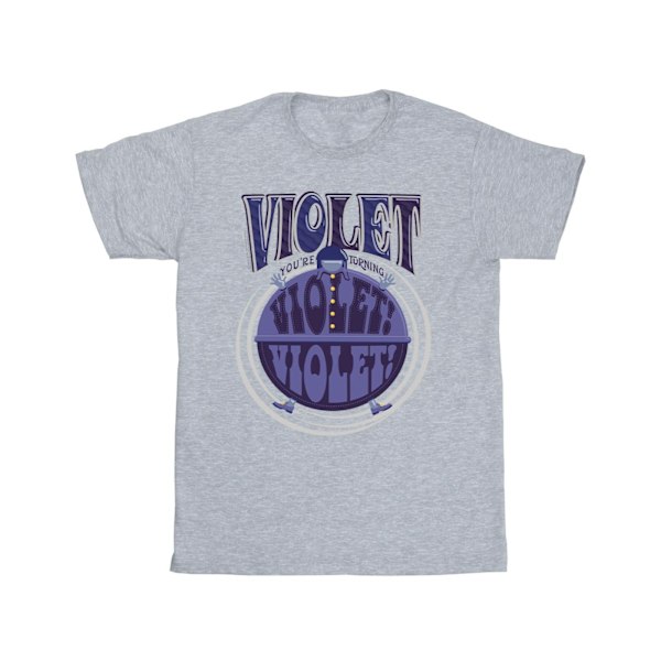 Willy Wonka Boys Violet Turning Violet T-Shirt 12-13 år Spor Sports Grey 12-13 Years