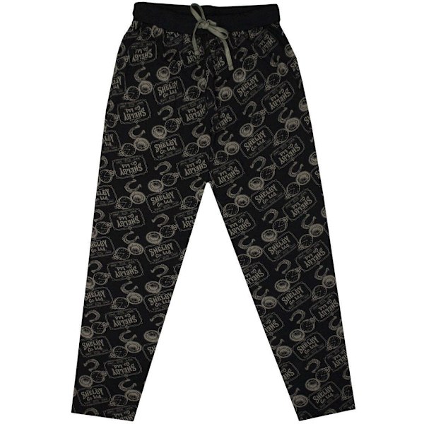 Peaky Blinders Herr Lång Pyjamas Set Grå/Svart Grey/Black L