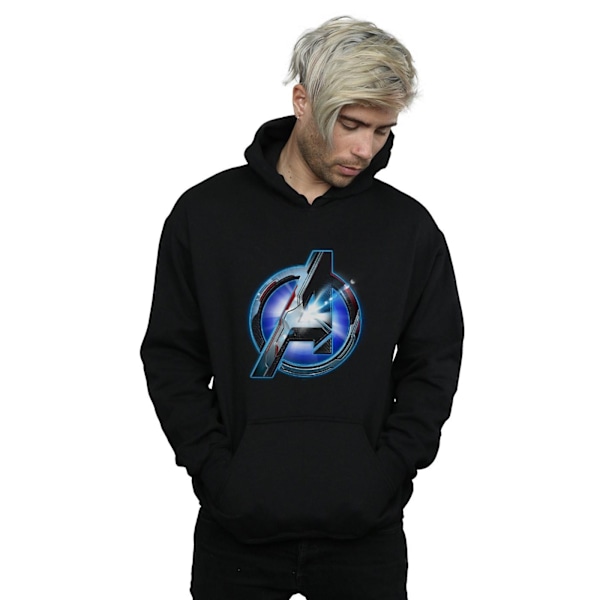 Marvel Mens Avengers Endgame Glowing Logo Hoodie 3XL Svart Black 3XL