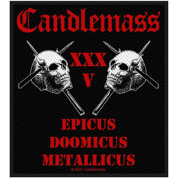 Candlemass Epicus 35-årsjubileum Standard Patch En Storlek Svart Black/Red One Size