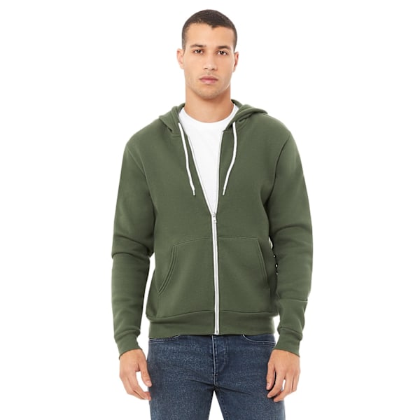 Bella + Canvas Unisex Full Zip Hoodie XS Military Green Military Green XS