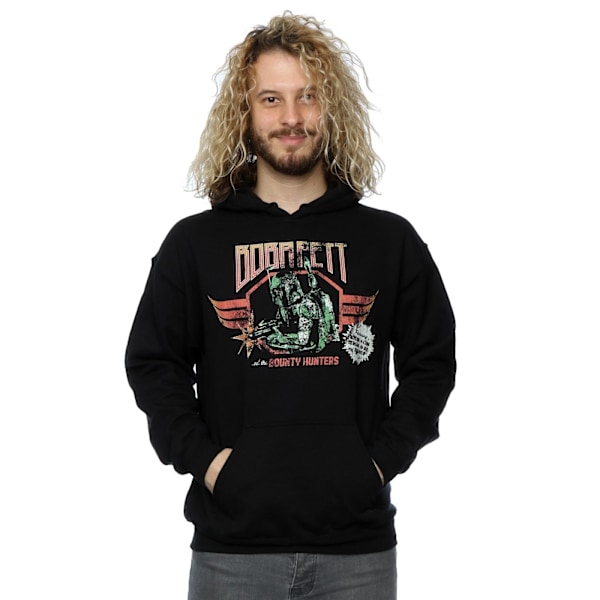 Star Wars Herr Boba Fett Rock Poster Hoodie 3XL Svart Black 3XL