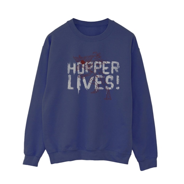 Netflix Dam/Kvinnor Stranger Things Hoppers Live Sweatshirt S Navy Blue S