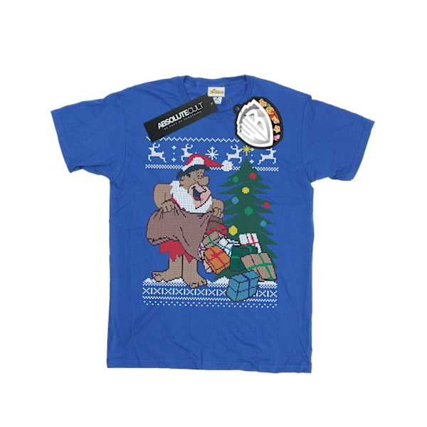 The Flintstones Herr Jul Fair Isle T-shirt S Royal Blue Royal Blue S