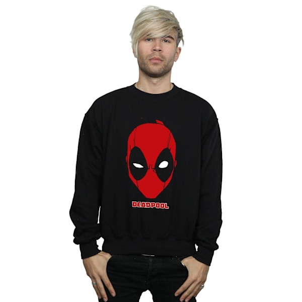 Marvel Deadpool Mask Sweatshirt L Svart Black L