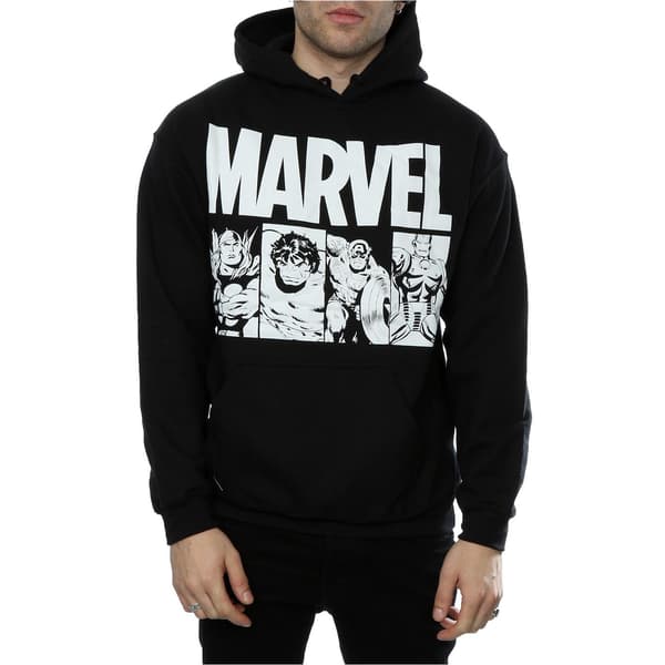 Marvel Herr Comics Action Tiles Hoodie M Svart Black M