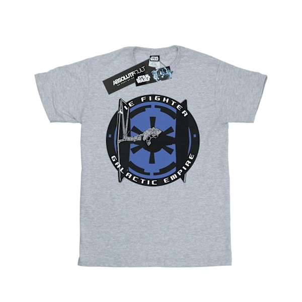 Star Wars Girls TIE Fighter Galactic Empire Bomull T-shirt 5-6 Sports Grey 5-6 Years