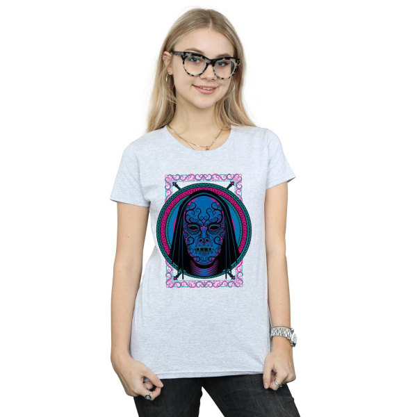 Harry Potter Dam/Kvinnor Neon Dödsätare Mask Bomull T-shirt Sports Grey L