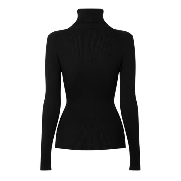 Calvin Klein Dam/Dam Turtleneck Slim Långärmad Tröja Black 14 UK