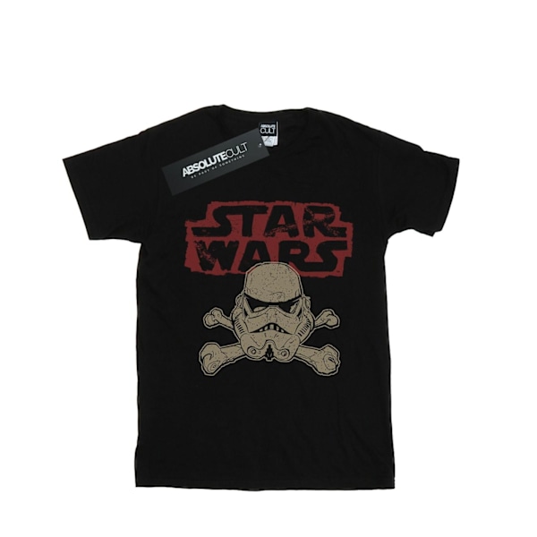 Star Wars Dam/Damer Stormtrooper Skull Logo Bomull Boyfriend T-shirt Black M