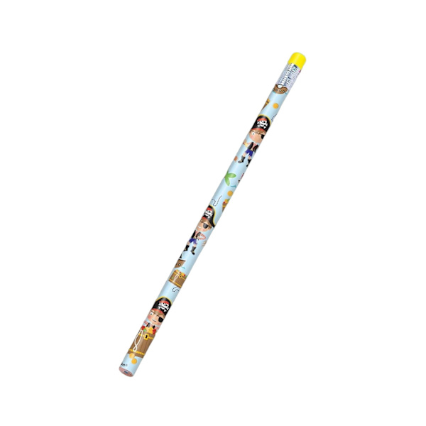 Amscan Piratpenna med suddgummi (2-pack) En storlek Flerfärgad Multicoloured One Size
