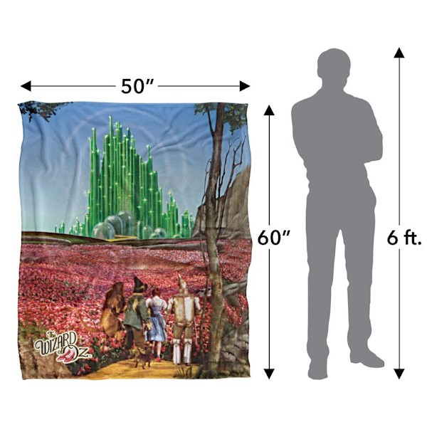 Trollkarlen från Oz Smaragd Staden Scen Filt En Storlek Flerfärgad Multicoloured One Size