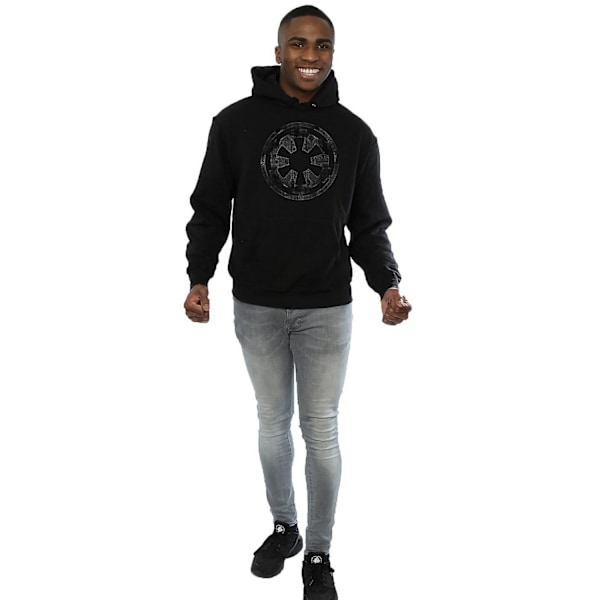 Star Wars: Rogue One Mens Galactic Empire Plans Hoodie XL Svart Black XL