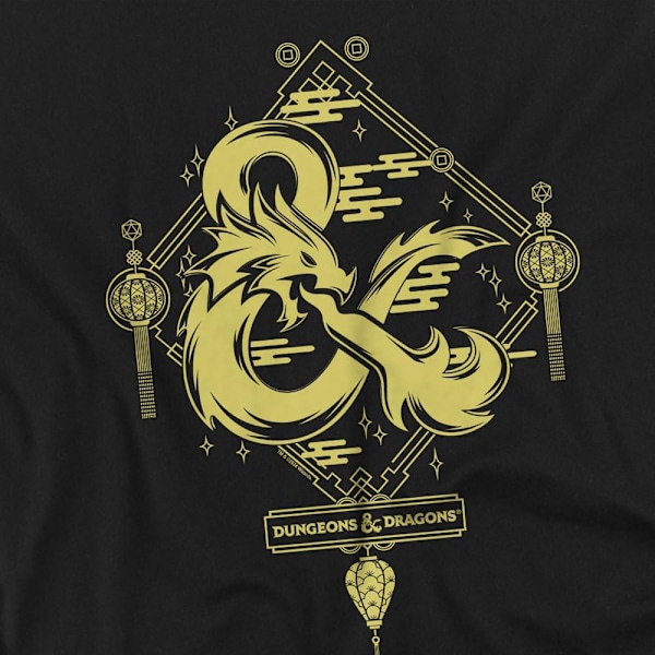 Dungeons & Dragons Herr T-shirt Årets Drake Logotyp 4XL Bla Black 4XL