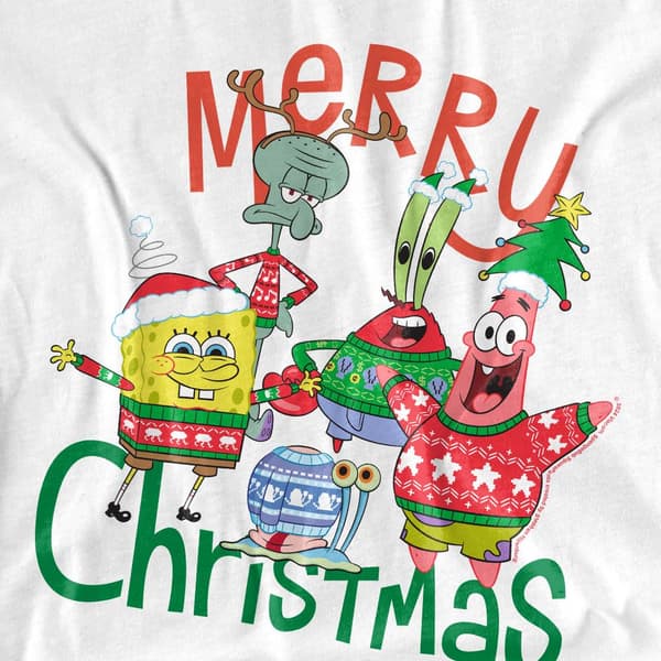 SpongeBob SquarePants Herr Julgrupp T-shirt M Vit White M