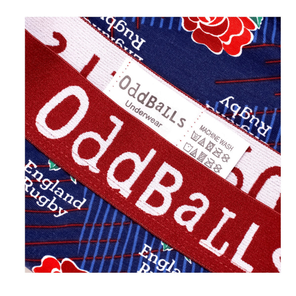 OddBalls Dam/Kvinnor Alternativa England Rugby Kalsonger 12 UK Röd Red/Blue 12 UK