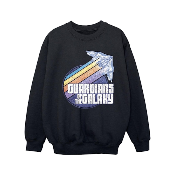 Guardians Of The Galaxy Tjejer Badge Rocket Sweatshirt 9-11 År Black 9-11 Years