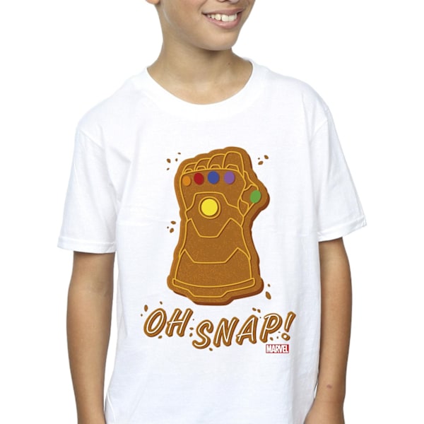 Marvel Boys Thanos Oh Snap T-shirt 12-13 år Vit White 12-13 Years