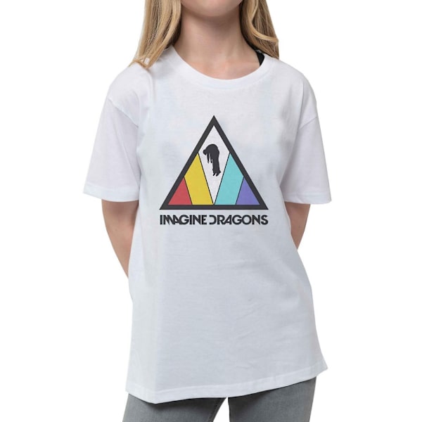 Imagine Dragons Barn/Barn Triangle Logo T-Shirt 5-6 År White 5-6 Years