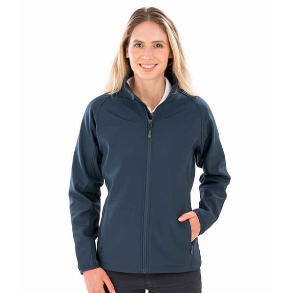 Result Genuine Återvunnen Dam/Dam Tryckbar Softshelljacka Navy M