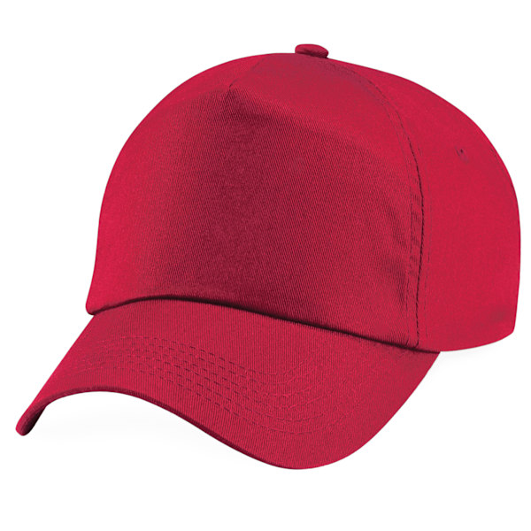Beechfield Unisex Original 5-Panel Baseballkeps i enfärgad design, One Size Classic Red One Size