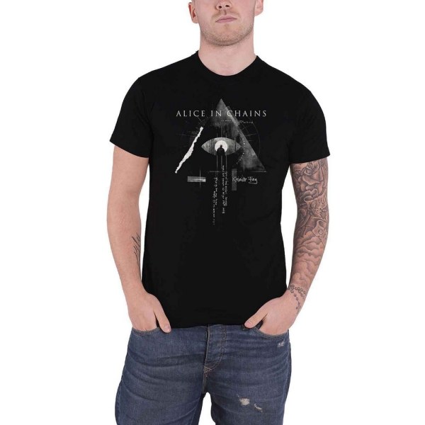 Alice In Chains Unisex Adult Fog Mountain Back Print T-Shirt XL Black XL