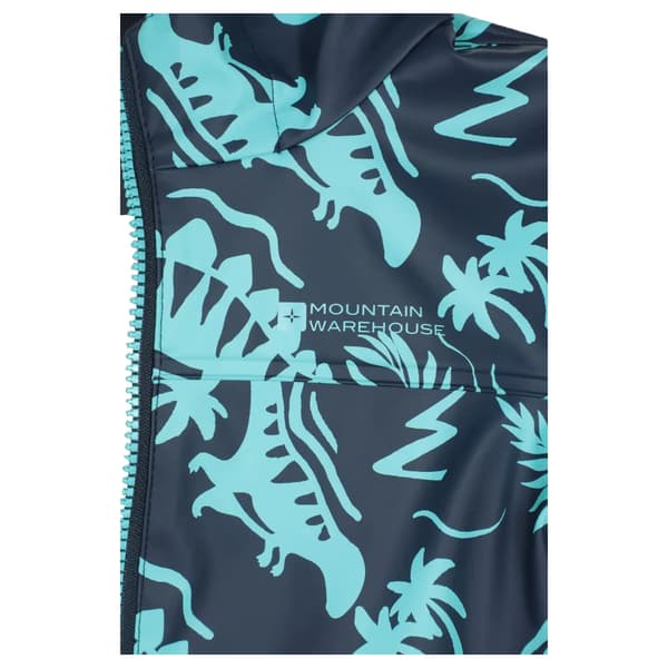 Mountain Warehouse Barn/Barn Dinosaur Vattentät Jacka Och Dark Blue 3-4 Years