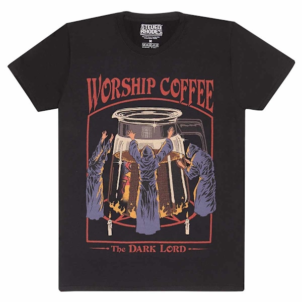 Steven Rhodes Unisex Vuxen Worship Coffee T-Shirt XXL Svart Black XXL