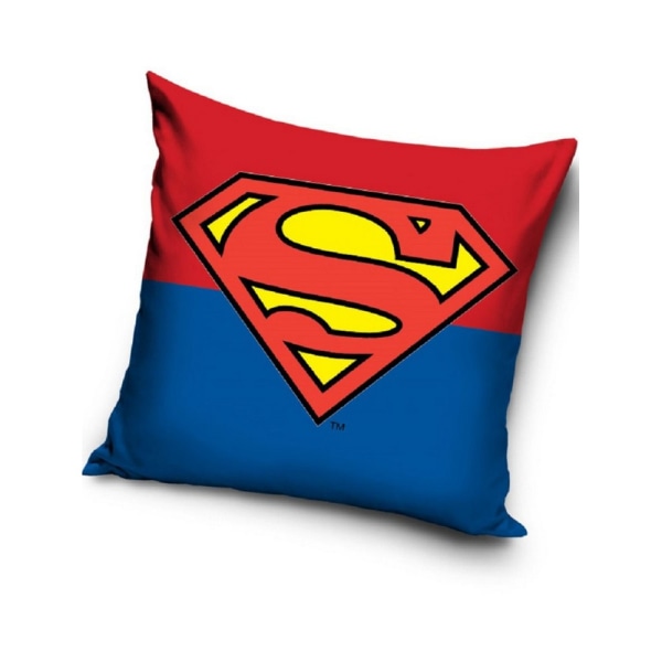 Superman Logo Fylld Kudde 40cm x 40cm Röd/Blå Red/Blue 40cm x 40cm