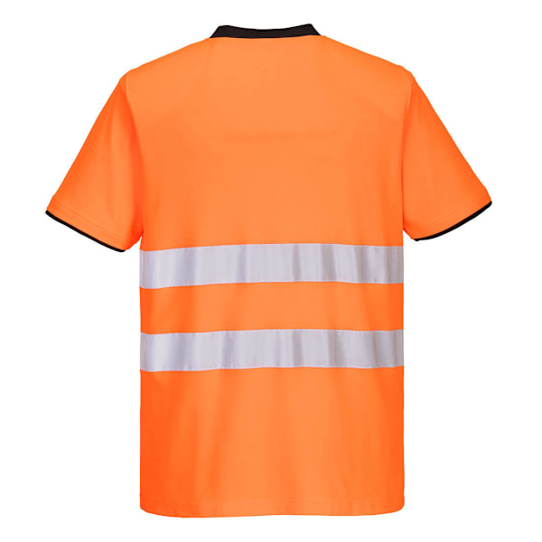 Portwest Herr PW2 Bomull Hög Synlighet Säkerhet T-shirt 4XL Orange/Svart Orange/Black 4XL