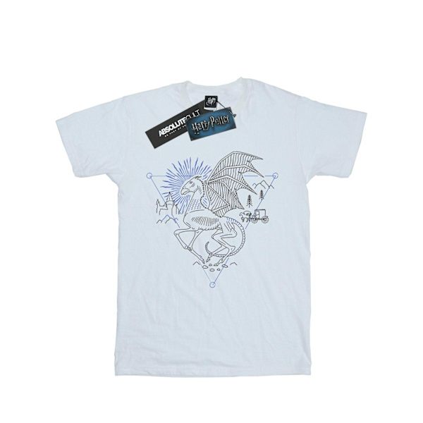 Harry Potter flickor Thestral linjekonst bomull T-shirt 12-13 år White 12-13 Years
