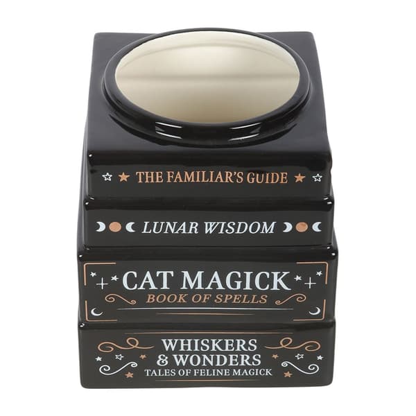 Something Different Svart Katt Magisk Bokstapel Vas En Storlek B Black One Size