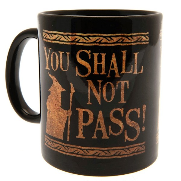 The Lord Of The Rings Du Får Inte Passera Mugg En Storlek Svart/Brun Black/Brown One Size