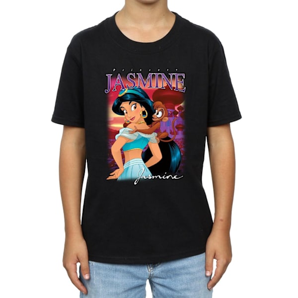 Disney Boys Aladdin Princess Jasmine Montage T-Shirt 9-11 år Black 9-11 Years