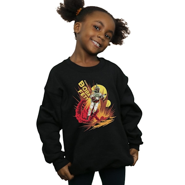 Star Wars Girls Boba Fett Raketdriven Sweatshirt 12-13 år Black 12-13 Years