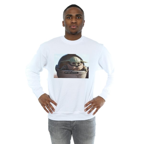Star Wars Herr The Mandalorian Don´t Make Me Sweatshirt 3XL Vit White 3XL