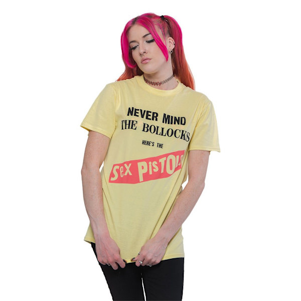Sex Pistols Dam/Kvinnor Never Mind The Bollocks Album Bomull Yellow 3XL