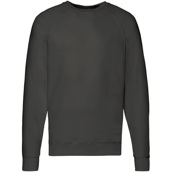 Fruit Of The Loom Herr Lätt Raglan Sweatshirt (240 GSM) Light Graphite M