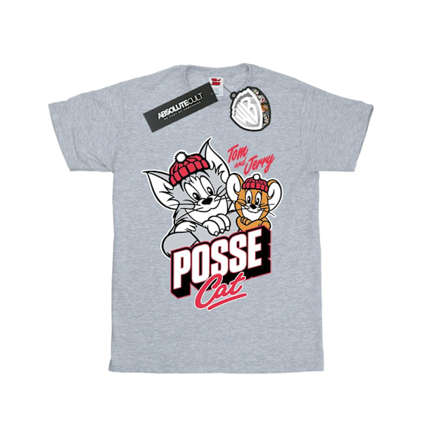 Tom And Jerry Girls Posse Cat Bomull T-shirt 5-6 år Sport Grå Sports Grey 5-6 Years