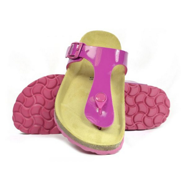 Sanosan Dam/Dam Geneve Lacklädersandaler 6 UK Fuc Fuchsia/Brown 6 UK