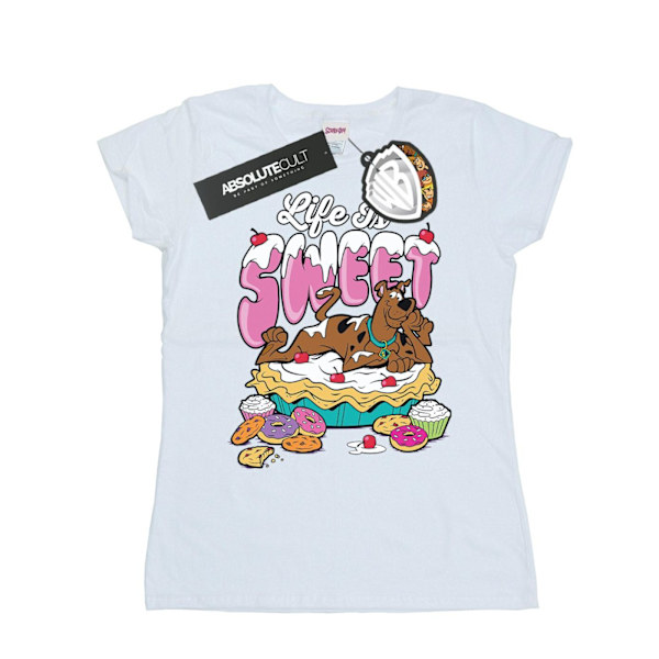Scooby Doo Dam/Kvinnor Livet Är Sött Bomull T-Shirt XL Vit White XL