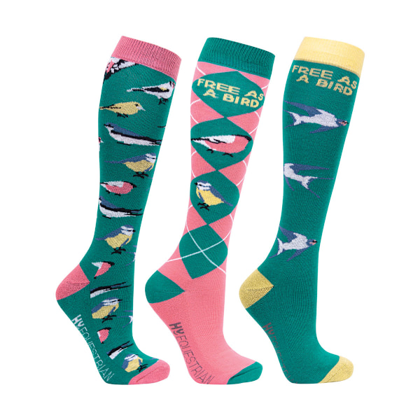 Hy Dam/Dam As A Bird Socks (3-pack) 4 UK-8 UK Fern/Rosa Fern/Pink 4 UK-8 UK