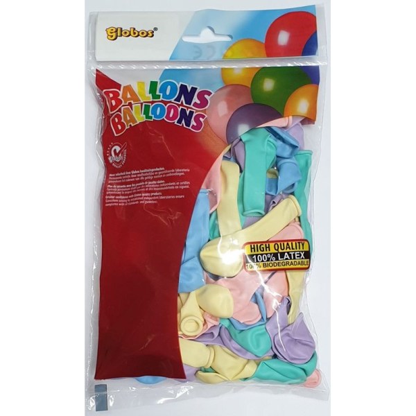 Globos latexballonger (förpackning om 100) One Size Flerfärgad Multicoloured One Size
