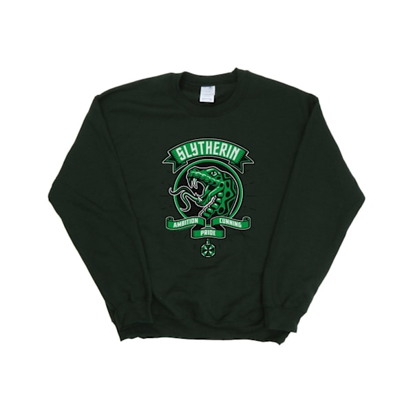 Harry Potter Herr Slytherin Toon Crest Sweatshirt XL Forest Gre Forest Green XL