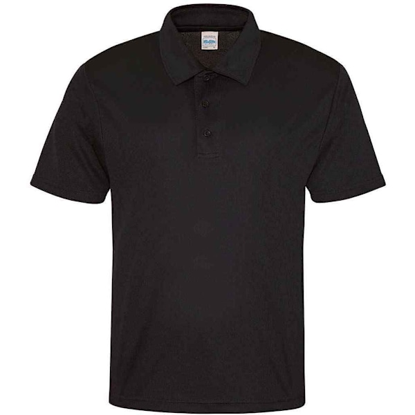 AWDis Cool Mens Moisture Wicking Polo Shirt 4XL Jet Black Jet Black 4XL