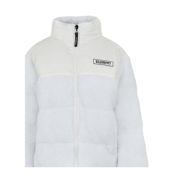 NY Concept Sherpa Pufferjacka för damer L Cream Cream L