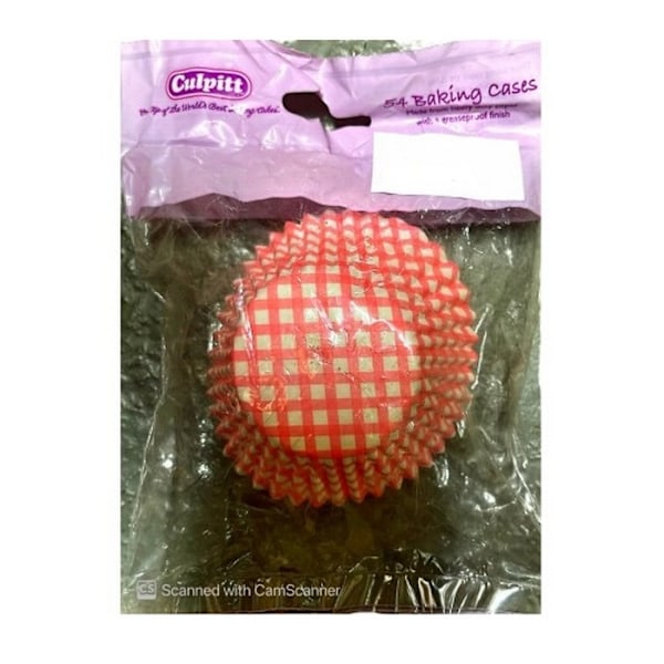 Culpitt Gingham Muffin och Cupcake Fodral (Förpackning om 54) En Storlek Pink One Size